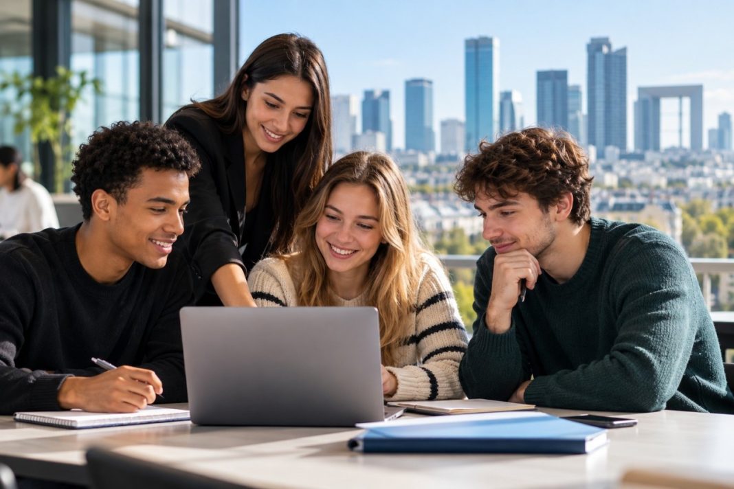 Des étudiants recherchent un poste en alternance